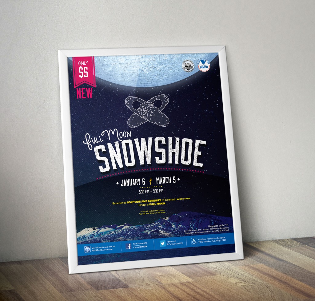 Snowshoe Poster Frame MockUp